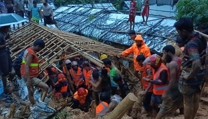 টানা ভারী বৃষ্টিতে কক্সবাজারে পাহাড় ধসে মা- মেয়েসহ নিহত ৪