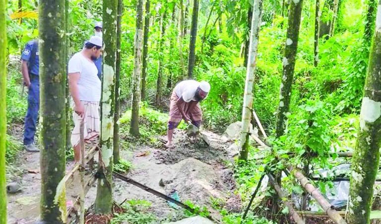 ভোলার চরফ্যাসনে মৃত্যুর চারমাস পর কবর থেকে গৃহবধুর লাশ উত্তোলন