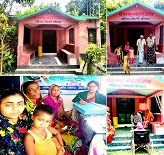 বাউফলে আশ্রয়ণ প্রকল্পের ঘর পেয়ে খুশি ষাটোর্দ্ধ সুরামনি 