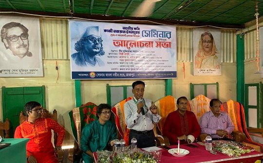 আগৈলঝাড়ায় কাজী নজরুল ইসলামের সাহিত্যকর্ম নিয়ে সেমিনার