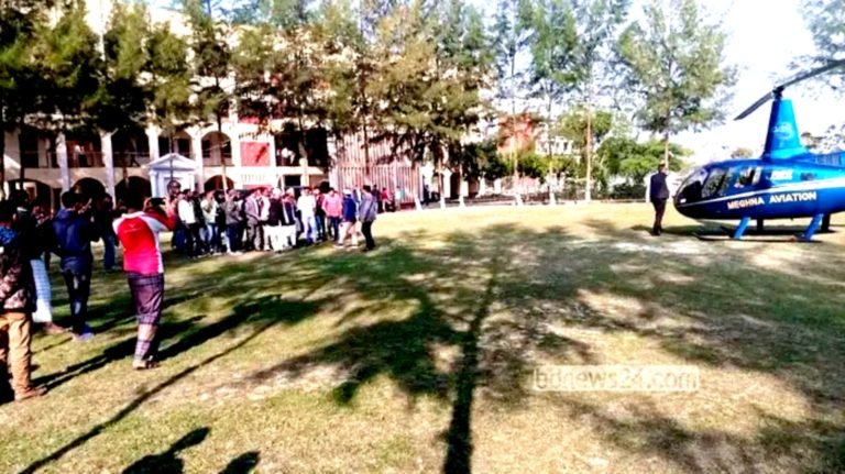 হেলিকপ্টারে এসে জরিমানা গুনলেন আওয়ামী লীগ প্রার্থীর ভাই