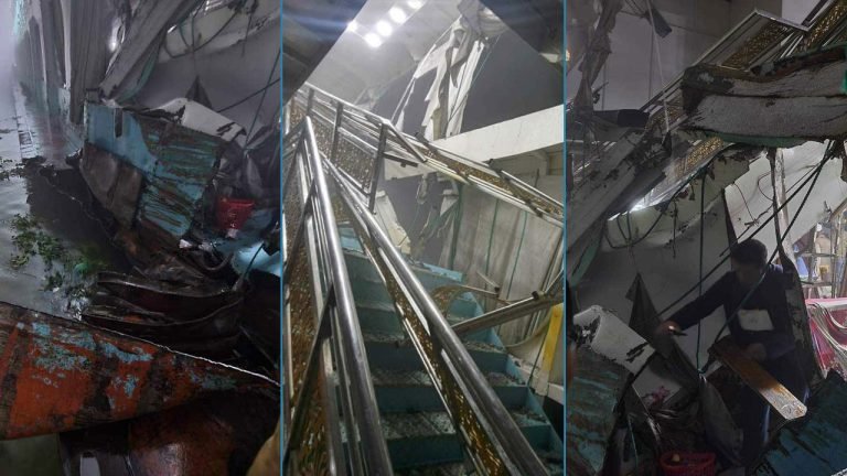 ঘন কুয়াশায় মাঝ নদীতে লঞ্চ-কোস্টার জাহাজের সংঘর্ষ