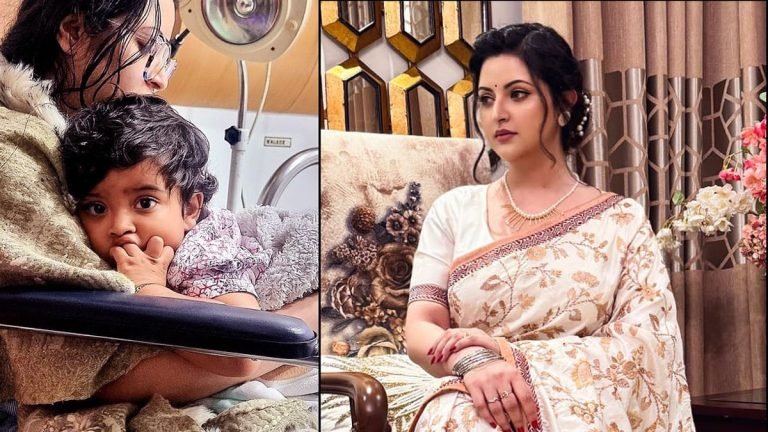চিকিৎসার জন্য ছেলেকে ভারতে নিয়ে গেলেন পরীমণি