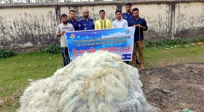 বরগুনায় ২০ হাজার মিটার কারেন্ট জাল বিনষ্ট
