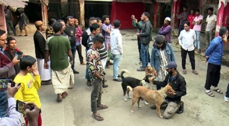 বরিশালে মাংস বিক্রির দোকানে কুকুর জবাই