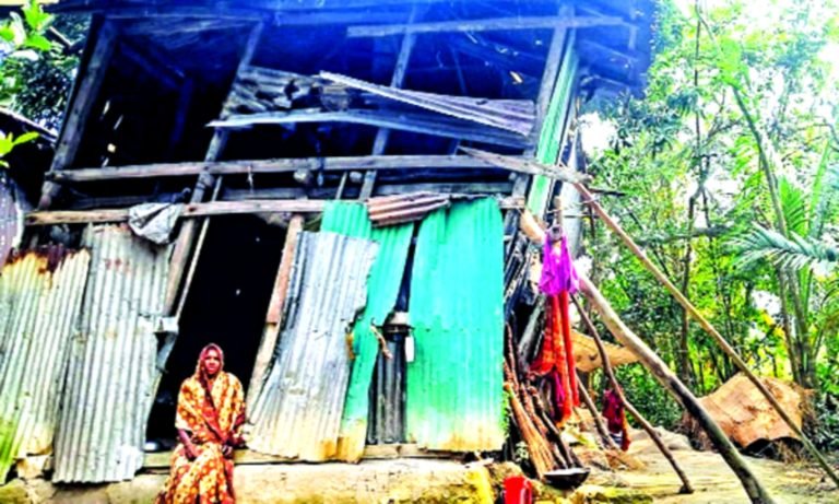 দুমকিতে দুই প্রতিবন্ধী পরিবারের মাথা গোঁজার ঠাঁই নেই