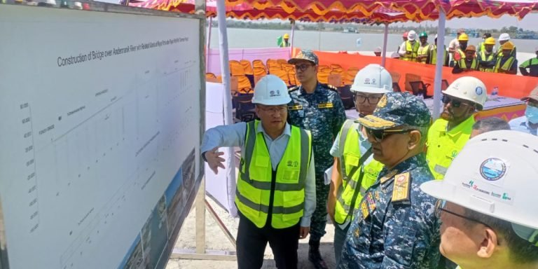 পায়রা বন্দরের আন্দারমানিক নদীর উপর ব্রীজের পাইলিং কাজের উদ্বোধন