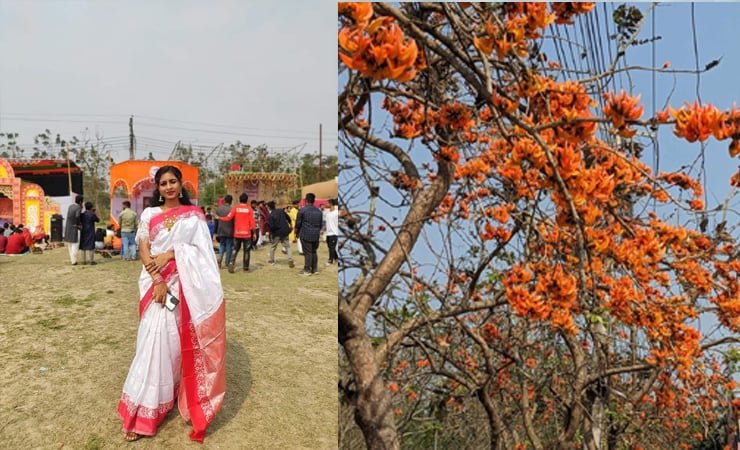 পলাশের রঙে রঙিন ববি, মোহনীয় সৌন্দর্যে টানছে দর্শনার্থী