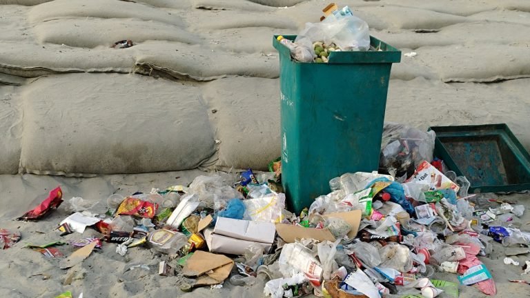 পর্যটক ও ব্যবসায়ীদের বর্জ্যে নষ্ট হচ্ছে সৈকতের পরিবেশ