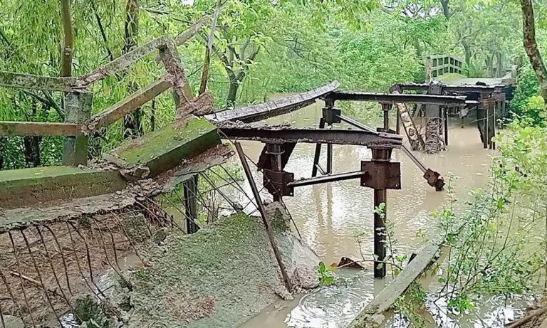রাঙ্গাবালীতে সেতু ভেঙে আহত পথচারী