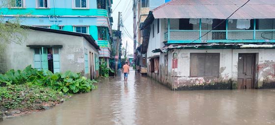 বরিশাল নগরীতে জলাবদ্ধতা