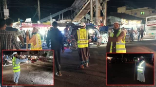 পটুয়াখালীতে ট্রাফিকের দায়িত্বে ইসলামী আন্দোলন প্রতিনিধি