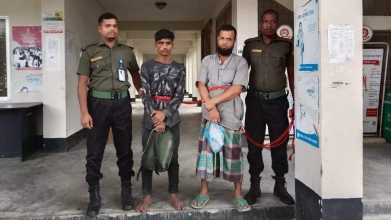 প্রবাসীর বাড়িতে ডাকাতি করে পালানোর সময় আটক ২