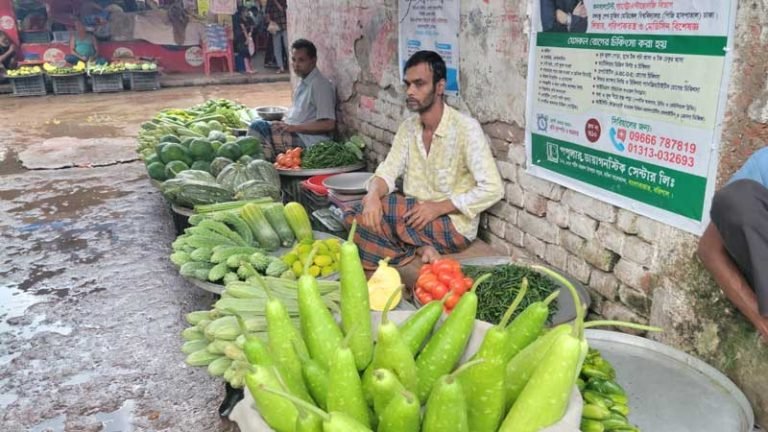 বরিশালে খুচরা বাজারে বেশি দামে বিক্রি হচ্ছে সবজি