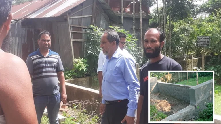 বরিশালে সরকারি জমি দখল করে বিএনপির কার্যালয় নির্মাণ