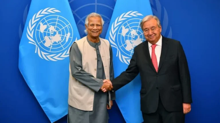 প্রধান উপদেষ্টার প্রতি পূর্ণ সমর্থন জানালেন জাতিসংঘ মহাসচিব