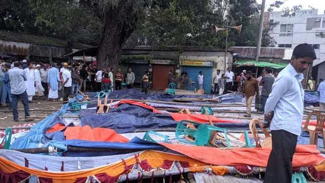 BNP Leaders Injured as Stage Collapses in Sirajganj