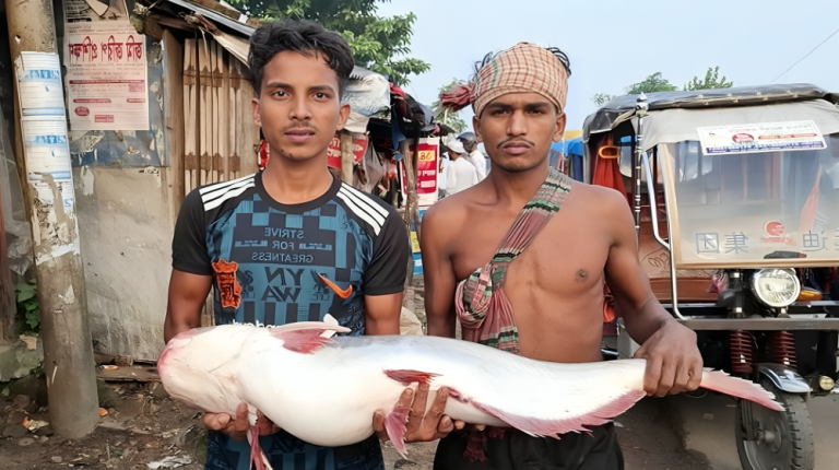 পায়রা নদীতে ১৩ কেজির বিশাল পাঙাশ ধরা