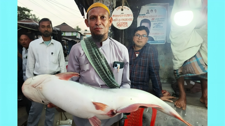 রাবনাবাদ নদীতে ১৪ কেজির পাঙাশ, বিক্রি ১০ হাজার টাকায়