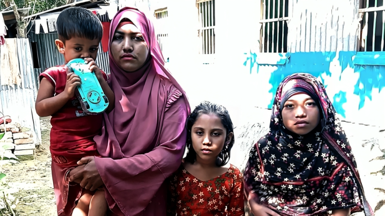 পটুয়াখালীতে স্বামীর নির্যাতনে তিন সন্তানের মায়ের অসহায় জীবন