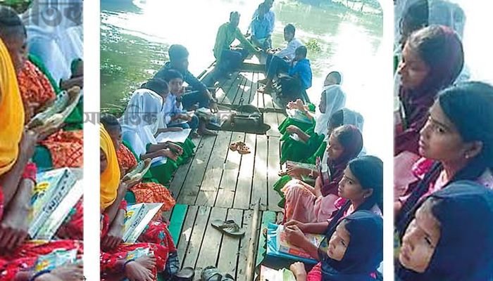 নৌকাই একমাত্র ভরসা: পিরোজপুরের দেউলবাড়ী দোবড়া