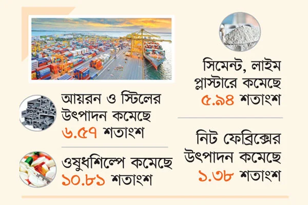 মুখ থুবড়ে পড়েছে শিল্প খাত