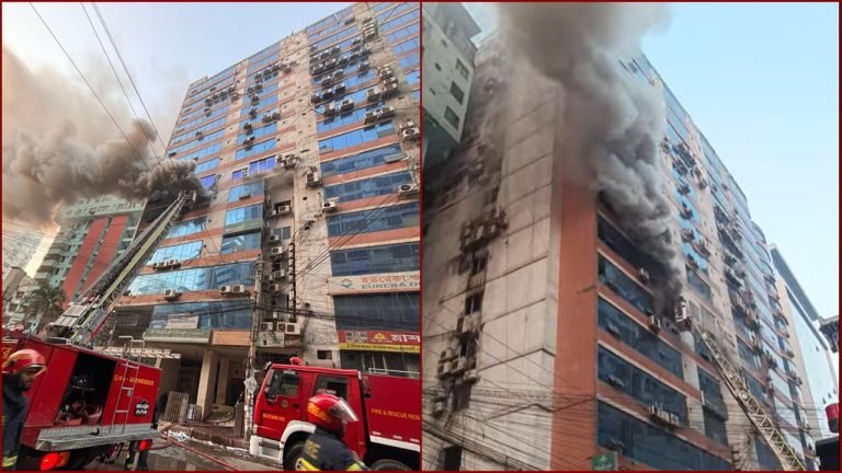 পল্টনে জামান টাওয়ারে আগুন, নিয়ন্ত্রণে ১৪ ইউনিট