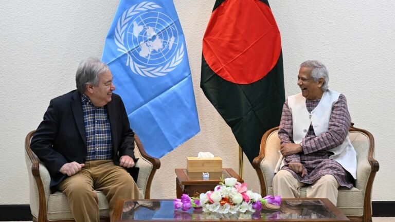 জাতিসংঘ মহাসচিবের সঙ্গে প্রধান উপদেষ্টার বৈঠক