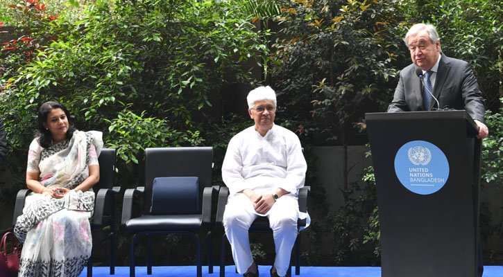 বাংলাদেশের সংকটে পাশে থাকার প্রতিশ্রুতি জাতিসংঘ মহাসচিবের