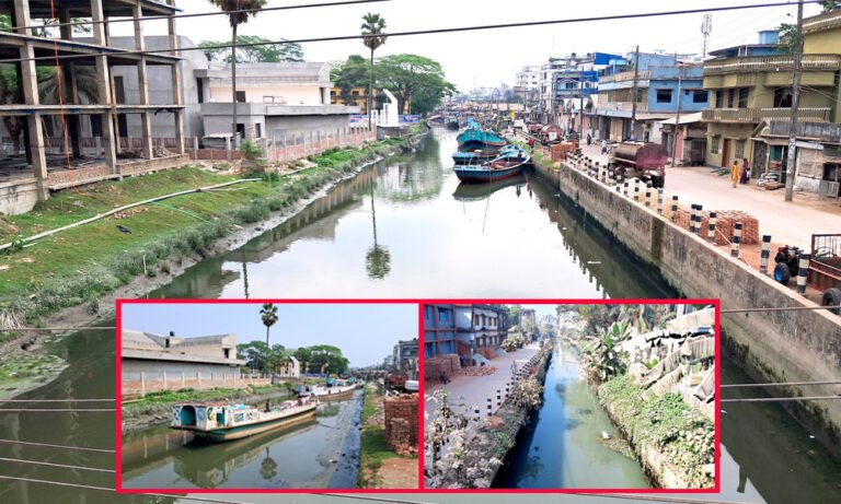 দখল ও দূষণে মৃতপ্রায় ভোলা খাল, উদ্ধারের দাবি