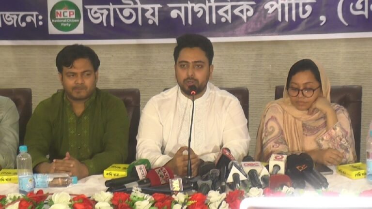 বরিশালকে শক্তিশালী ঘাঁটি বানাবে জাতীয় নাগরিক পার্টি: নাহিদ