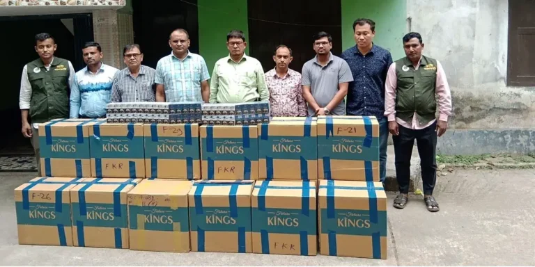 ঝালকাঠিতে ২১ লাখ টাকার অবৈধ সিগারেট জব্দ