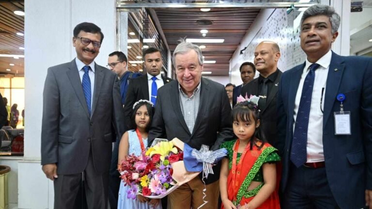 ঢাকায় এসেছেন জাতিসংঘের মহাসচিব