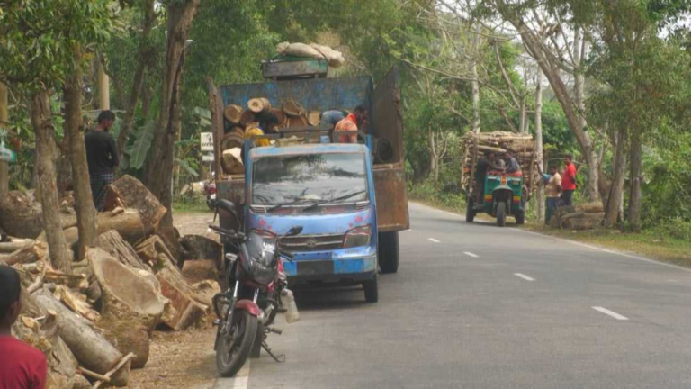 ঝালকাঠিতে মহাসড়কের ফুটপাত দখলে দুর্ঘটনা, পথচারীরা বিপদে