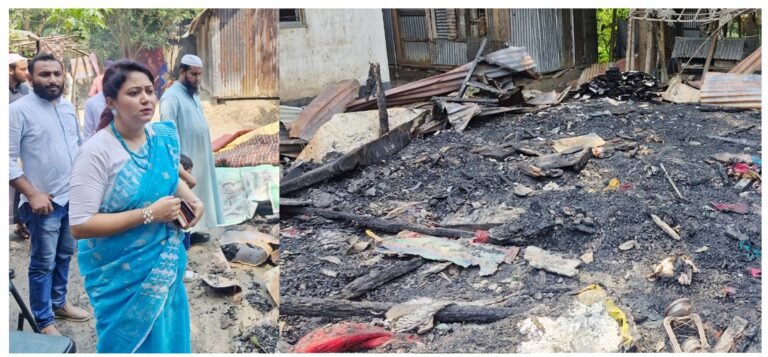 অগ্নিকান্ডে বসতঘর ভস্মিভূত, তিনজন আহত