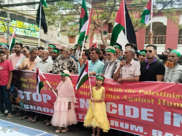 ফিলিস্তিন সংকটে সক্রিয় পদক্ষেপ চায় জনগণ: রহমাতুল্লাহ