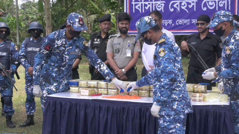 ভোলায় ৩ লাখ ইয়াবা ধ্বংস করলো কোস্ট গার্ড