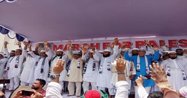 ভোলায় ‘মার্চ ফর প্যালেস্টাইন’ কর্মসূচিতে মানুষের ঢল, রাজপথ মুখরিত শ্লোগানে
