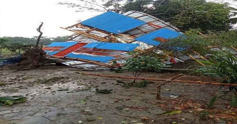 কালবৈশাখীতে লণ্ডভণ্ড দুমকী, আহত ২, শতাধিক ঘরবাড়ি ক্ষতিগ্রস্ত