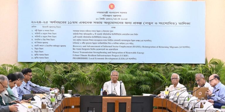 একনেক সভায় ১০ প্রকল্প উপস্থাপন