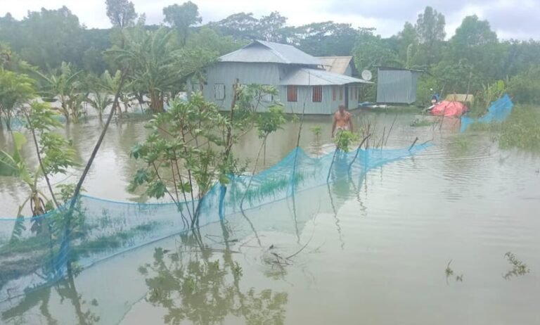পটুয়াখালীতে গভীর নিম্নচাপে বেড়িবাঁধ ভেঙে ৩ গ্রাম প্লাবিত