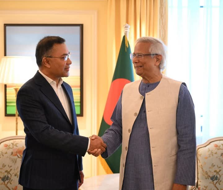 তারেক রহমানের সঙ্গে বৈঠকে নির্বাচন প্রসঙ্গে আলোচনা ড. ইউনূসের