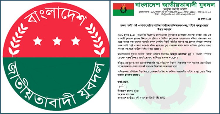 ব্যবসায়ী হত্যায় জড়িত দুই নেতাকে যুবদল থেকে আজীবন বহিষ্কার