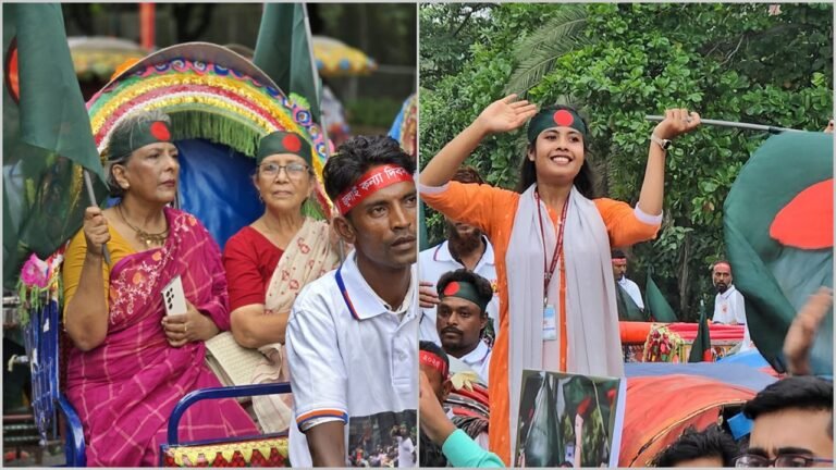 জুলাই আন্দোলনে অবদানের স্বীকৃতিতে রিকশাচালকদের প্রতি শত নারীর সম্মান