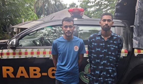 ইন্দুরকানীতে চাঁদা না পেয়ে ব্যবসায়ীকে কুপিয়ে জখম, র‍্যাবের অভিযানে আটক ২