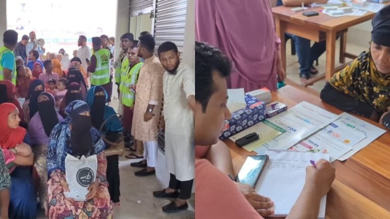 ভান্ডারিয়ায় স্বেচ্ছাসেবক দলের ফ্রি মেডিকেল ক্যাম্প