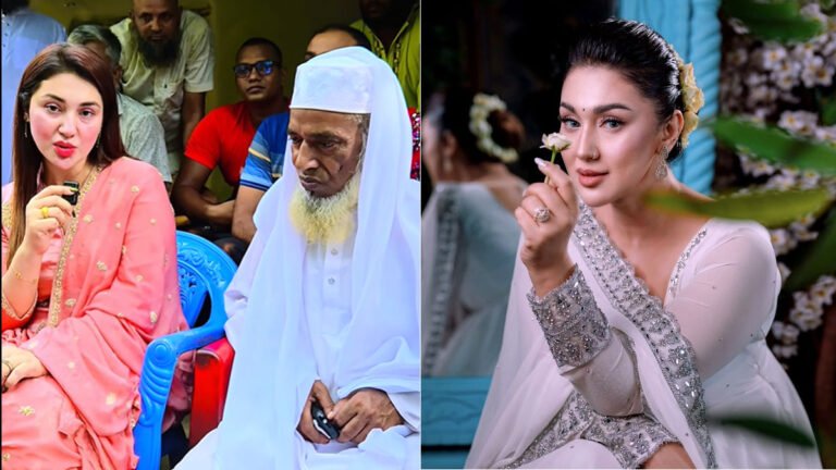 অপুর হাতে জমজমের পানি ও তসবিহ দিলেন রইস উদ্দিন