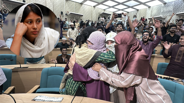 ডাকসুতে জয়ী ফাতিমা জুমা: “এ বিজয় হিজাবিরও, নন-হিজাবিরও”