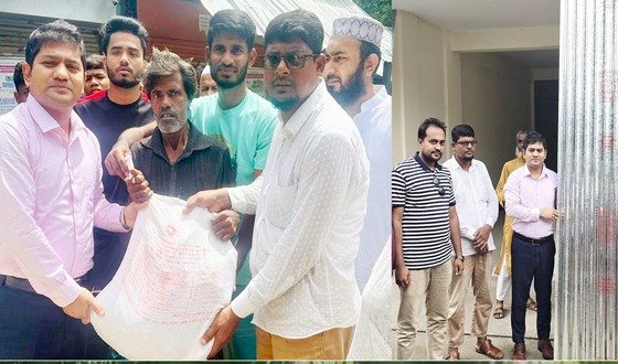 উজিরপুরে রবি-সুজিতাদের পাশে মানবিক ইউএনও