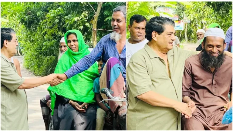 বরিশাল-১ আসনে বিএনপি নেতার ব্যতিক্রমী গণসংযোগ